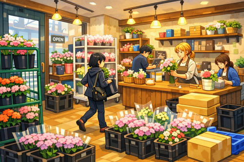 作業場内でのお仕事です！お花の加工・梱包スタッフ募集！(gift&logi)